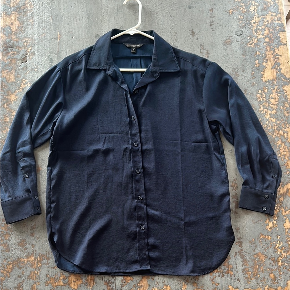 Banana Republic Oversized Satin Button down